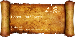 Lassu Róbert névjegykártya